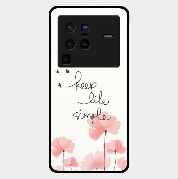 Keep Life Simple Glossy Metal Case Cover For Vivo X80 Pro 5G