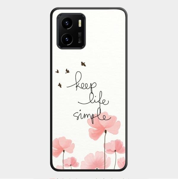 Keep Life Simple Glossy Metal Case Cover For Vivo Y01