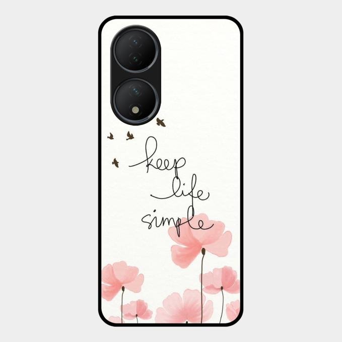 Keep Life Simple Glossy Metal Case Cover For Vivo Y100A 5G