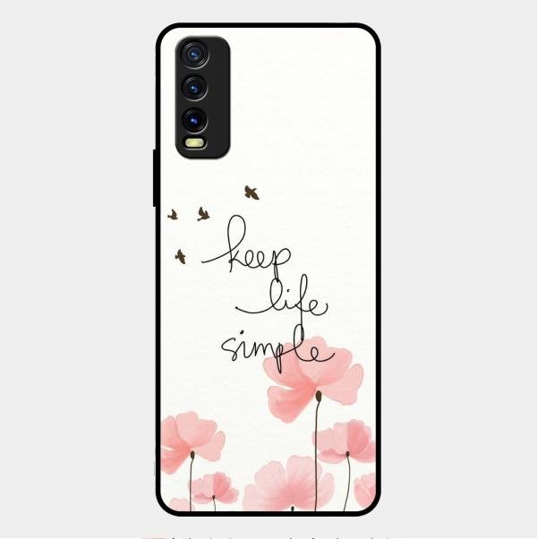 Keep Life Simple Glossy Metal Case Cover For Vivo Y20T