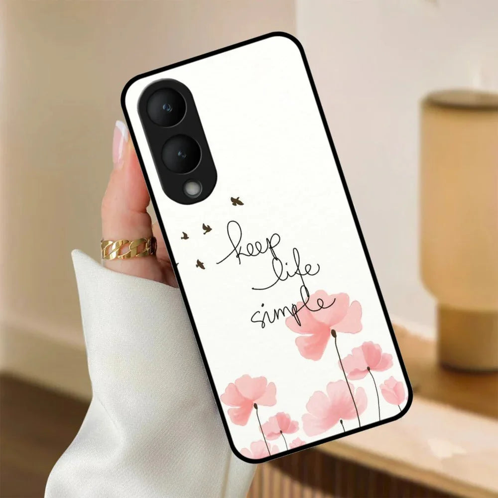 Keep Life simple Glossy Metal Case Cover For Vivo - ShopOnCliQ