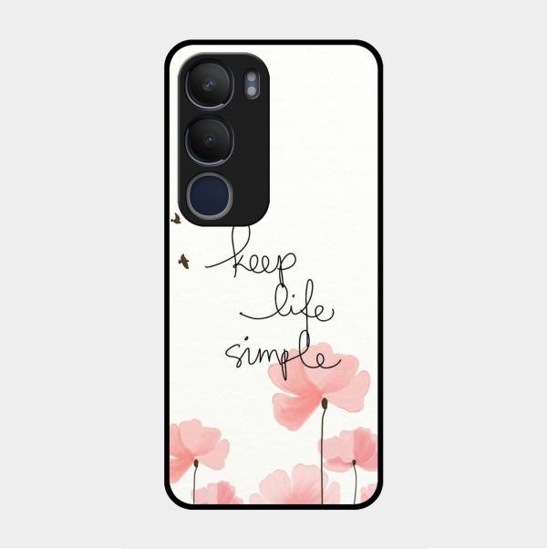 Keep Life Simple Glossy Metal Case Cover For Vivo Y29 5G