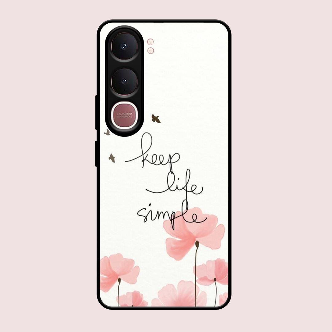 Keep Life Simple Glossy Metal Case Cover For Vivo Y31 5G