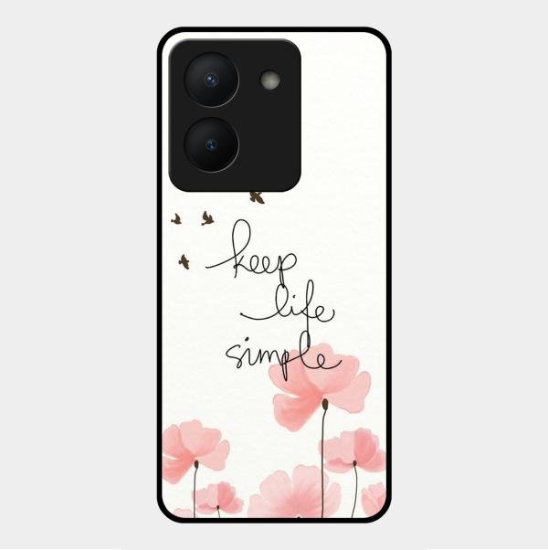 Keep Life Simple Glossy Metal Case Cover For Vivo Y36
