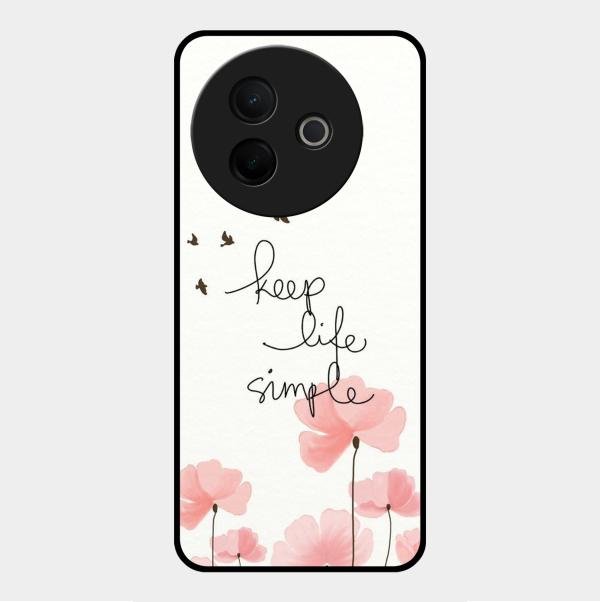 Keep Life Simple Glossy Metal Case Cover For Vivo Y39 5G