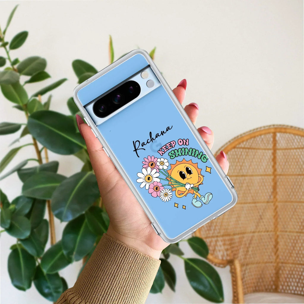 Keep Shining Customize Transparent Silicon Case For Google Pixel 8 Pro 5G