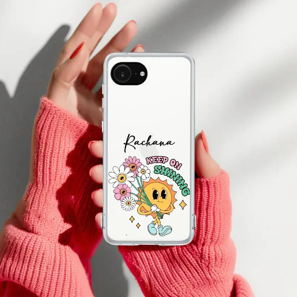 Keep Shining Customize Anti Yellow Clear Case For iPhone 17e
