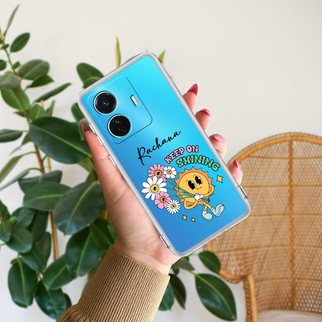 Keep Shining Customize Transparent Silicon Case For Vivo T1 44W