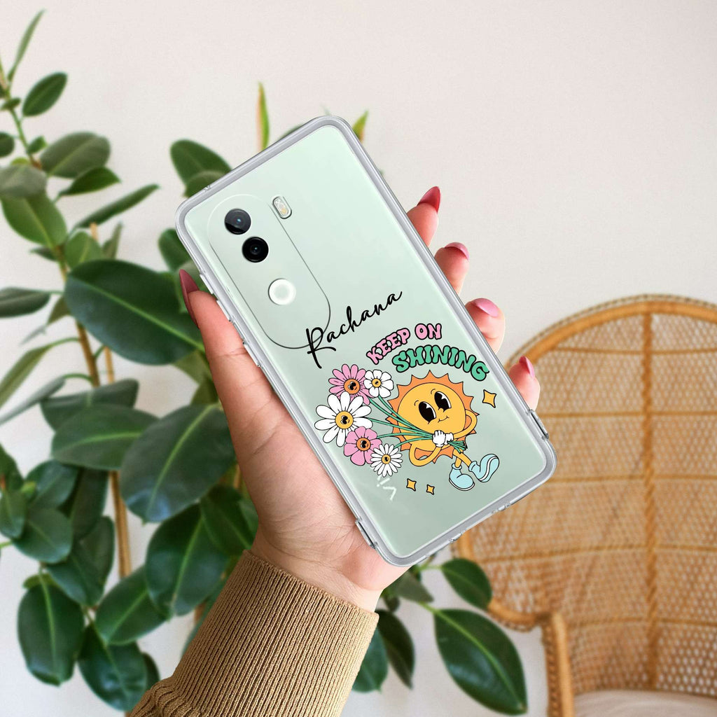 Keep Shining Customize Transparent Silicon Case For Vivo Y19 5G