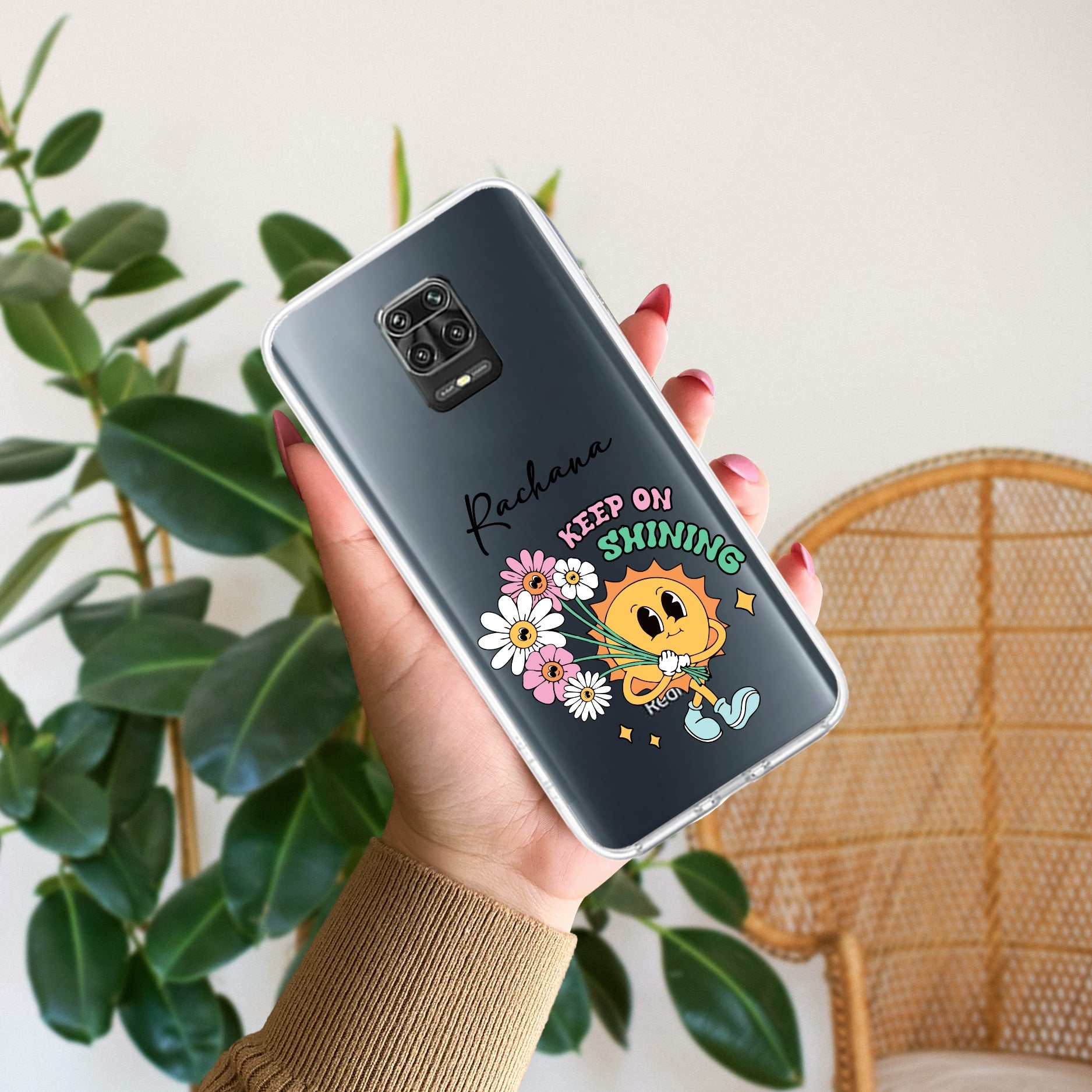Keep Shining Customize Transparent Silicon Case For Redmi Note 9 Pro