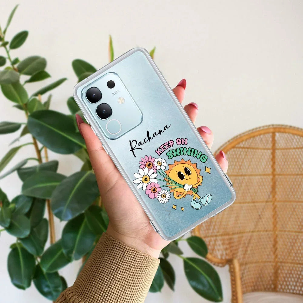 Keep Shining Customize Transparent Silicon Case For Vivo V23 5G