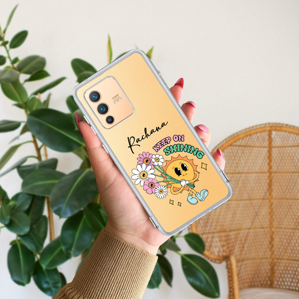 Keep Shining Customize Transparent Silicon Case For Vivo V23 5G
