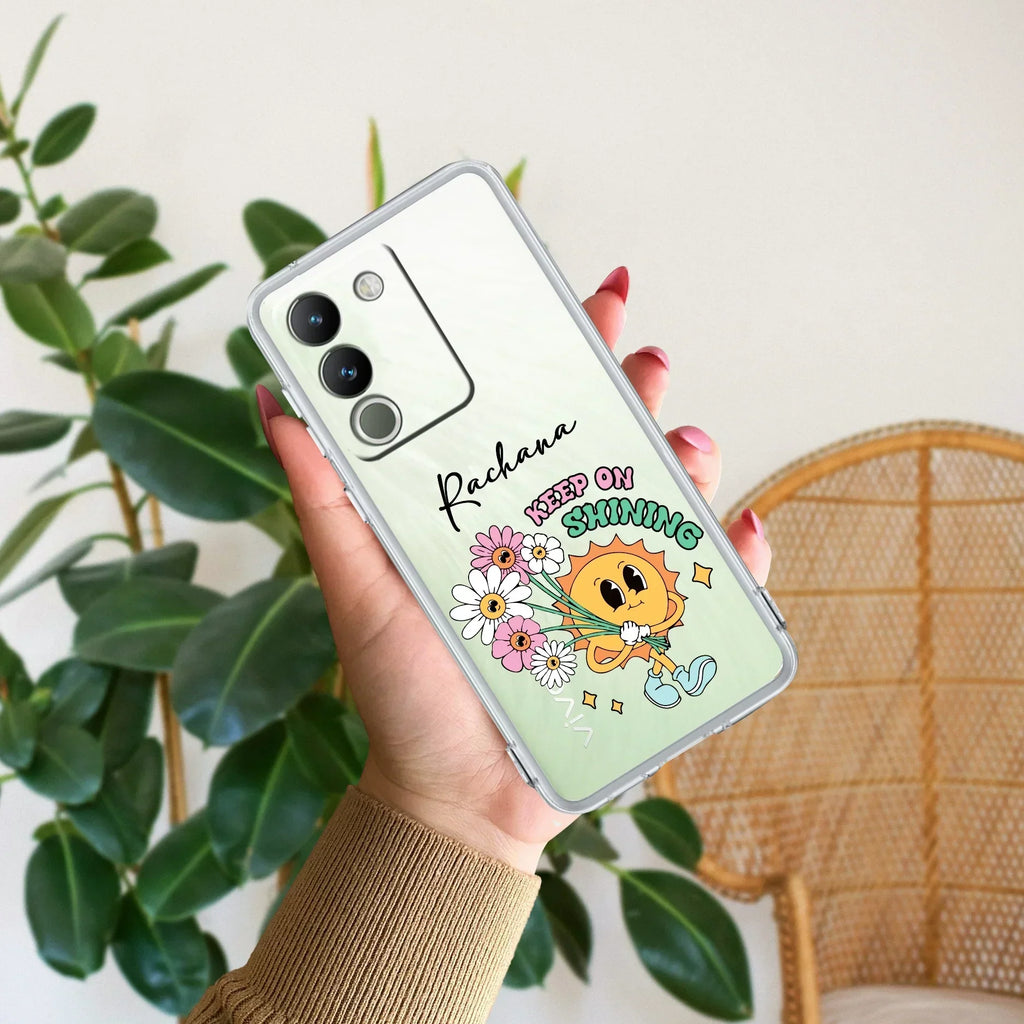 Keep Shining Customize Transparent Silicon Case For Vivo V40 5G