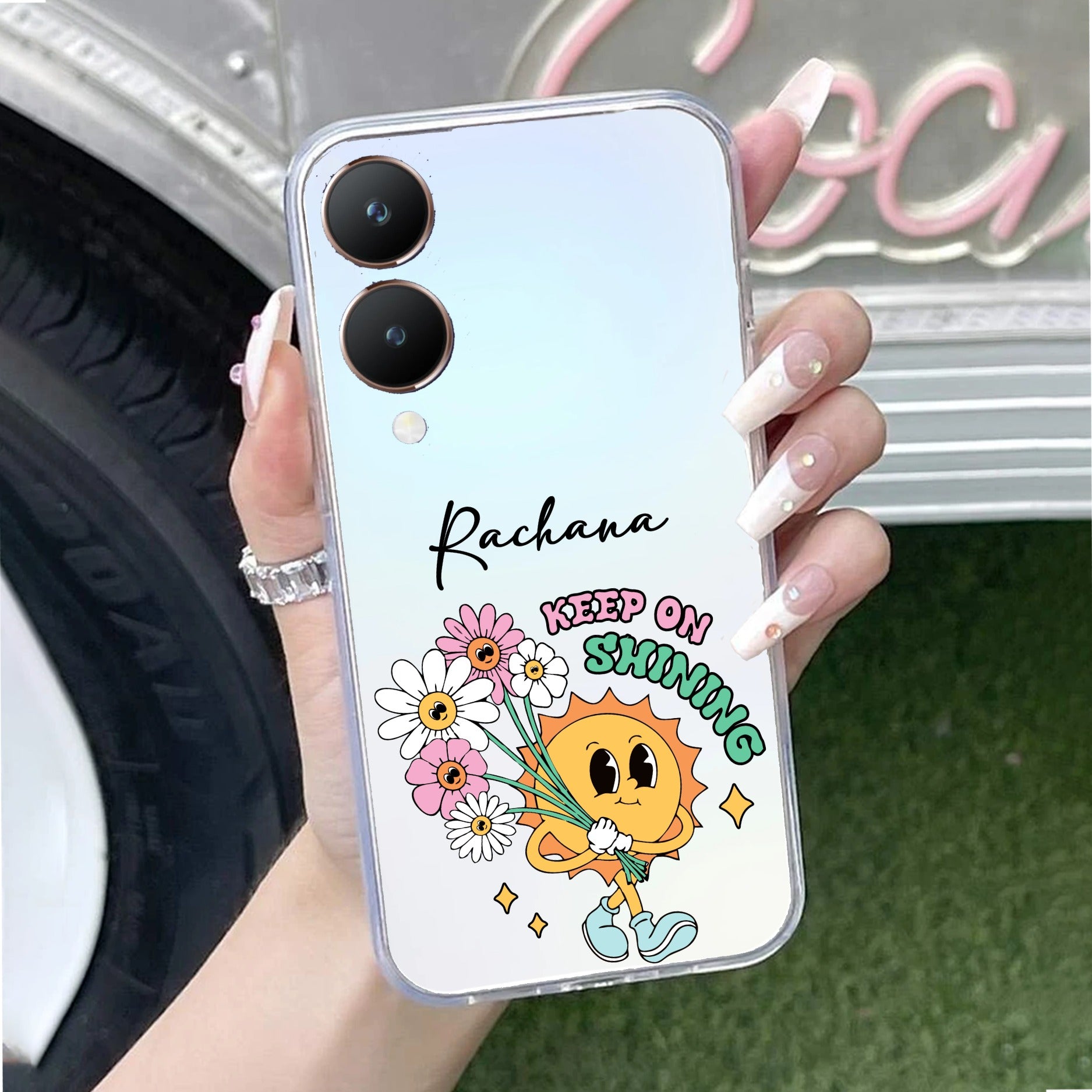 Keep Shining Customize Transparent Silicon Case For Vivo Y28 5G
