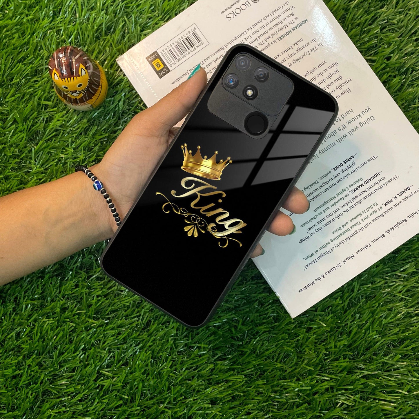 Cute King With Crown Glass Case For Realme/Narzo