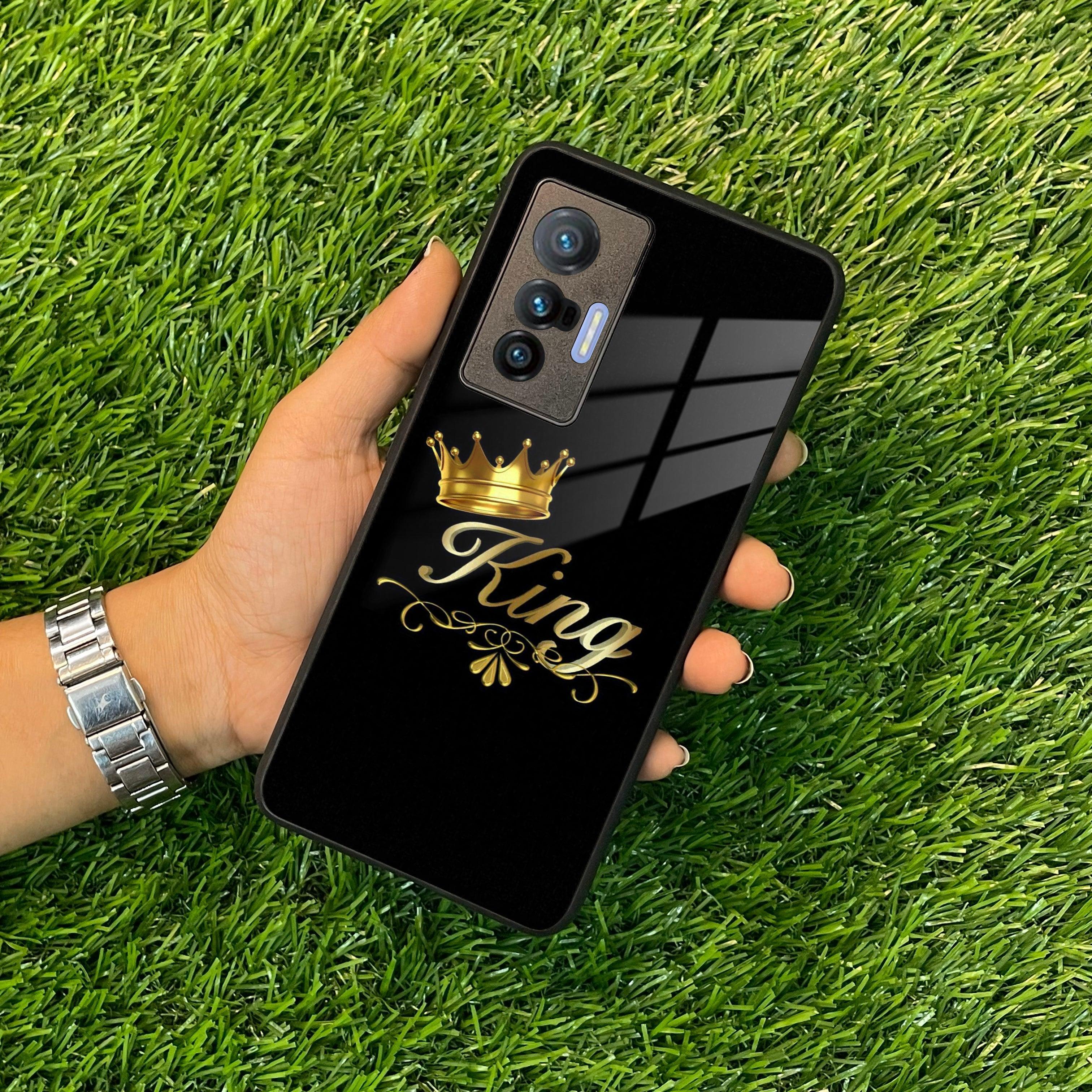 Cute King With Crown Glass Case For Vivo - ShopOnCliQ