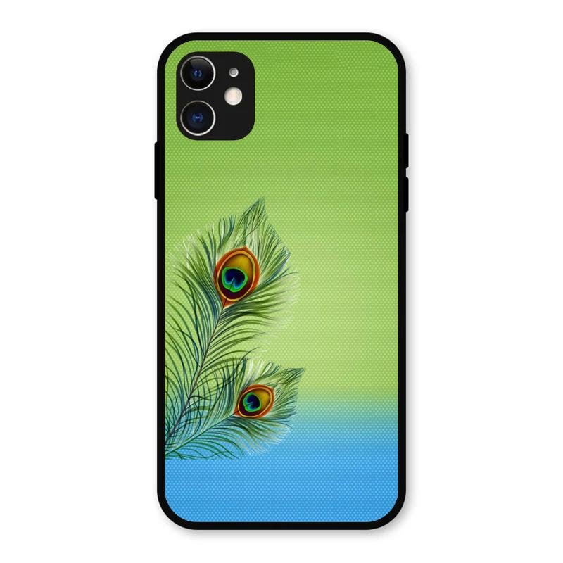 Krishna Mor Pankh Aesthetic Phone Cover For iPhone