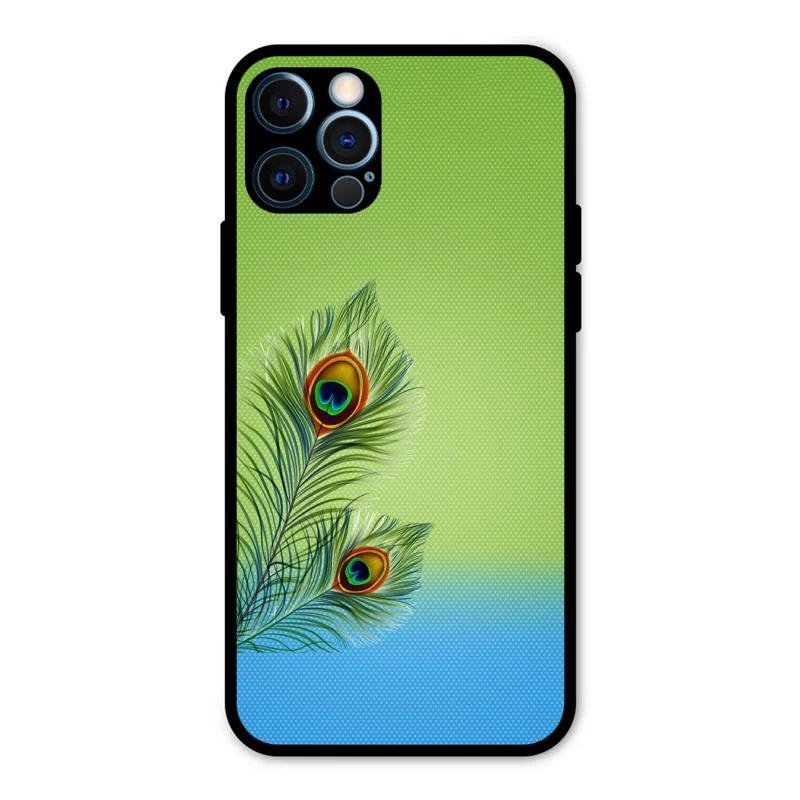 Krishna Mor Pankh Aesthetic Phone Cover For iPhone