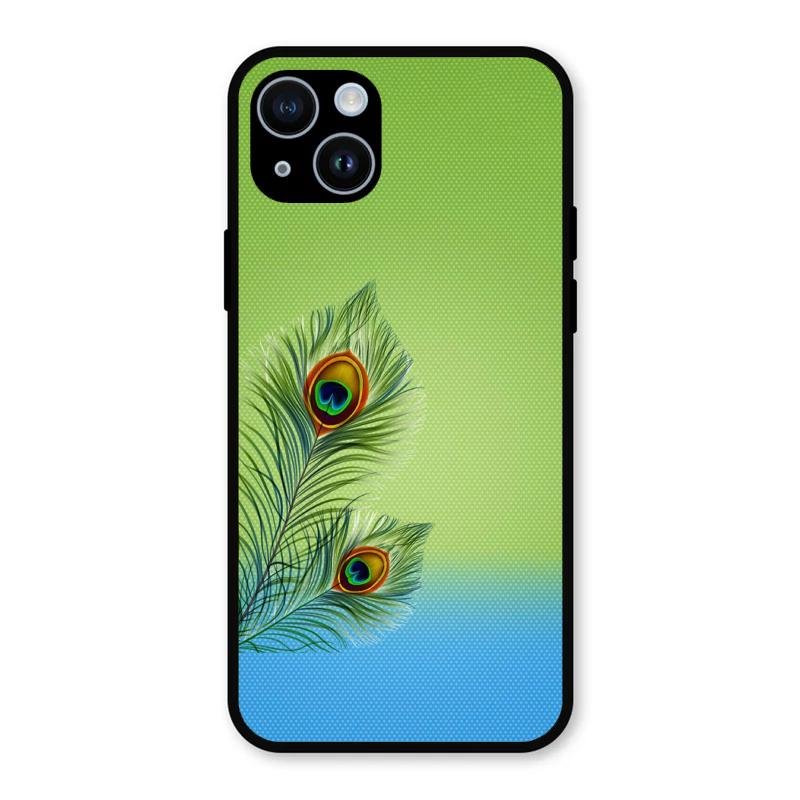 Krishna Mor Pankh Aesthetic Phone Cover For iPhone