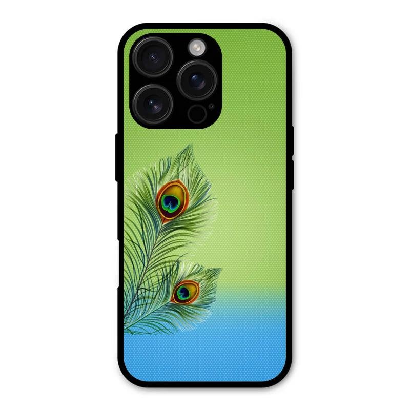 Krishna Mor Pankh Aesthetic Phone Cover For iPhone 16 Pro Max