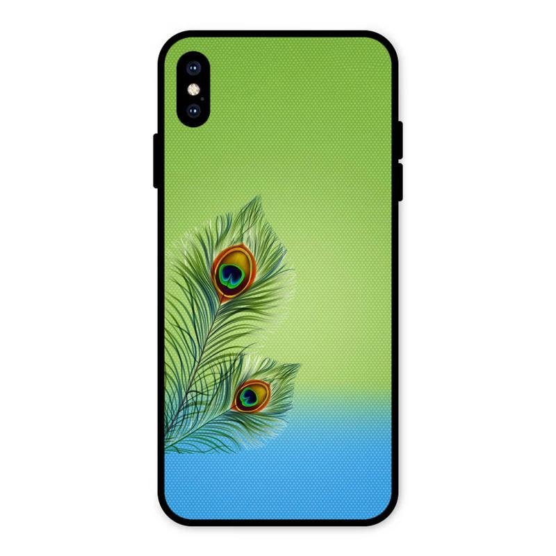 Krishna Mor Pankh Aesthetic Phone Cover For iPhone XS Max