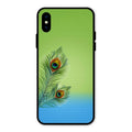 Krishna Mor Pankh Aesthetic Phone Cover For iPhone XS