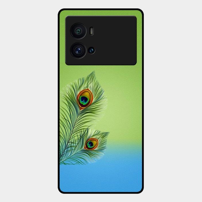 Krishna Mor Pankh Aesthetic Phone Cover For iQOO