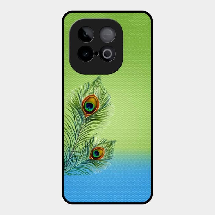 Krishna Mor Pankh Aesthetic Phone Cover For iQOO