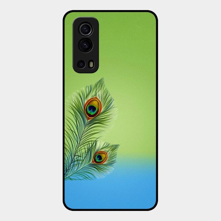 Krishna Mor Pankh Aesthetic Phone Cover For iQOO