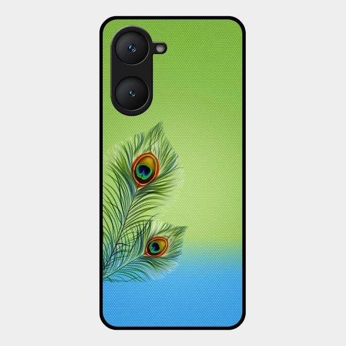 Krishna Mor Pankh Aesthetic Phone Cover For iQOO