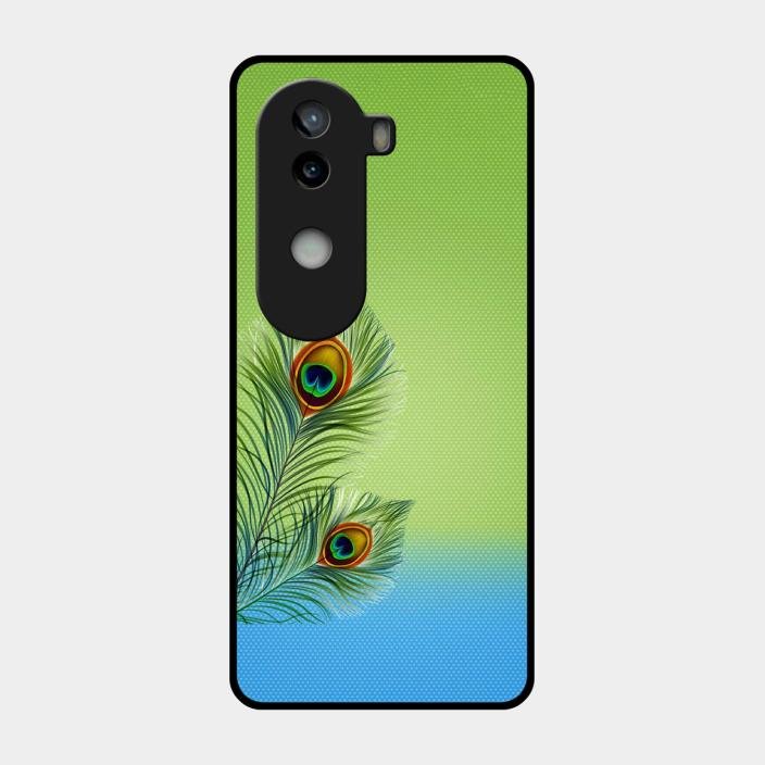 Krishna Mor Pankh Aesthetic Phone Cover For Iqoo Z9S 5G