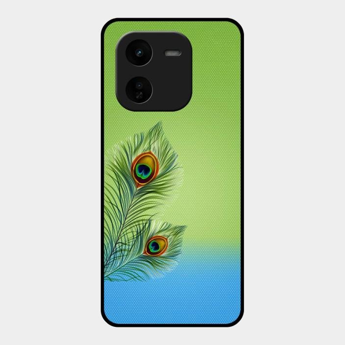 Krishna Mor Pankh Aesthetic Phone Cover For iQOO