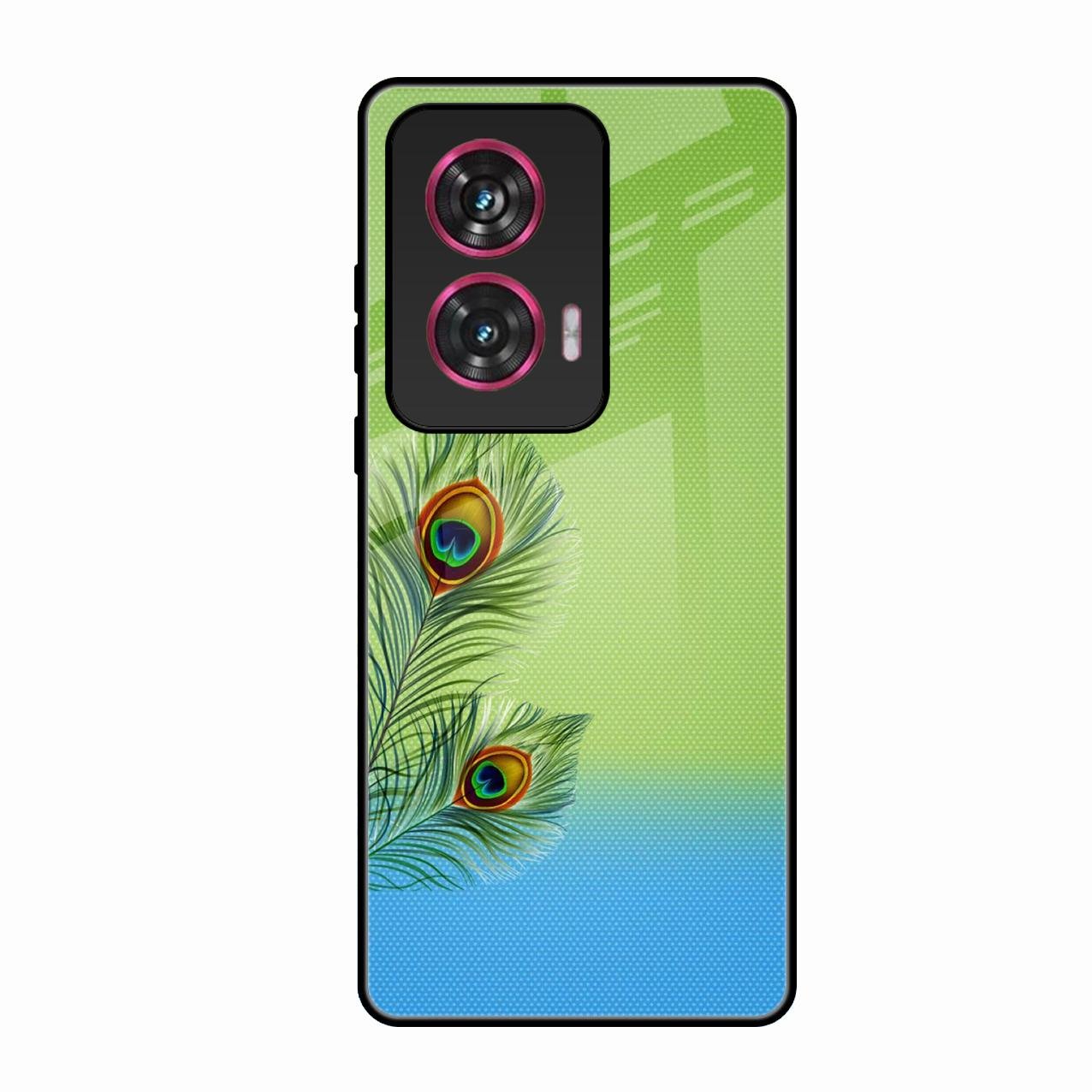 Krishna Mor Pankh Aesthetic Phone Cover For Motorola