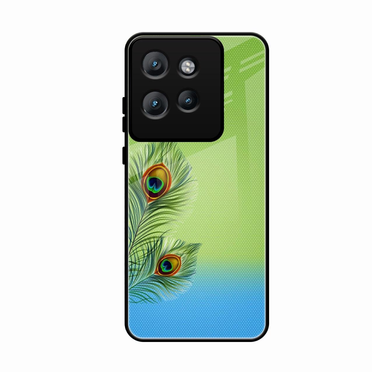 Krishna Mor Pankh Aesthetic Phone Cover For Motorola Edge 50 Neo