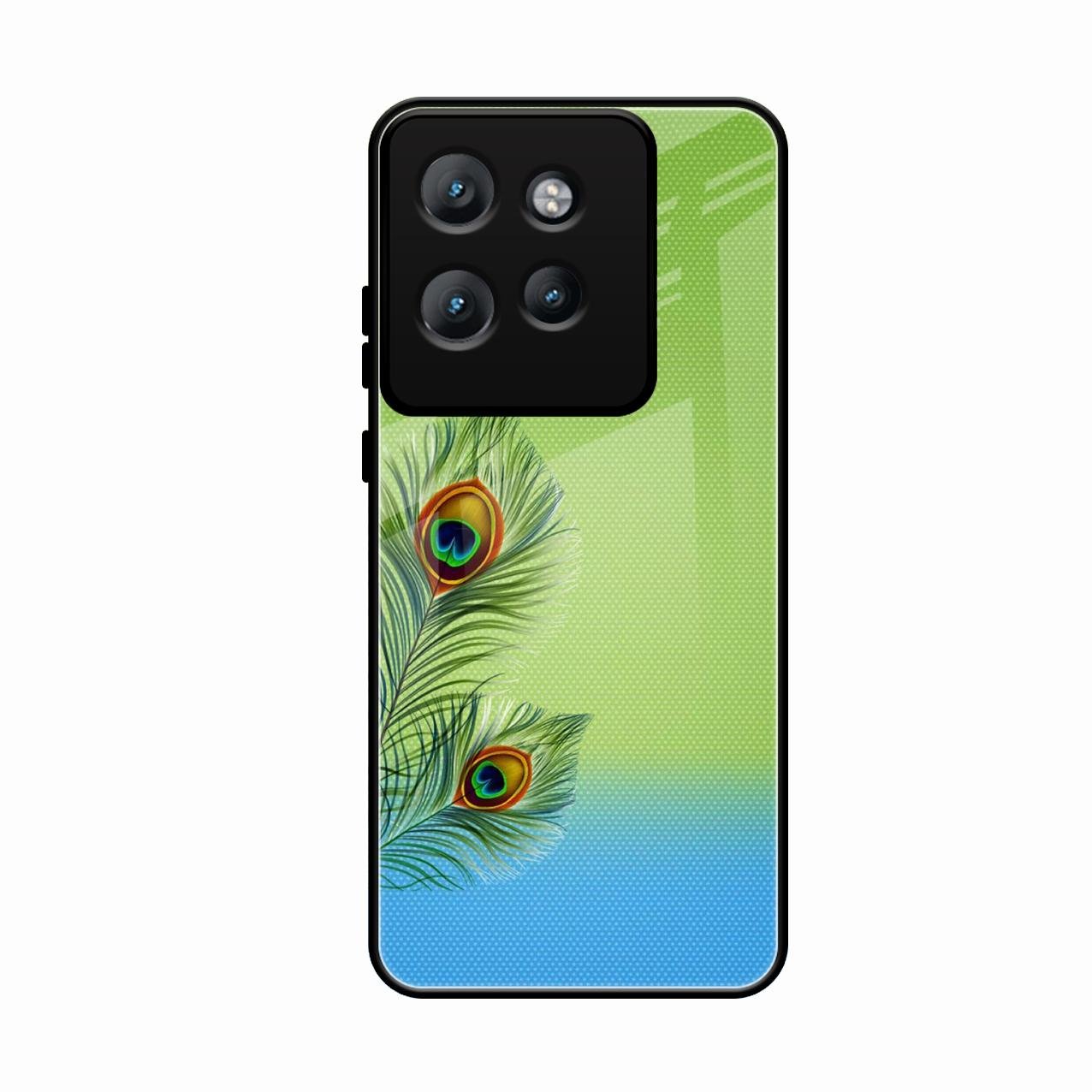 Krishna Mor Pankh Aesthetic Phone Cover For Motorola Edge 50