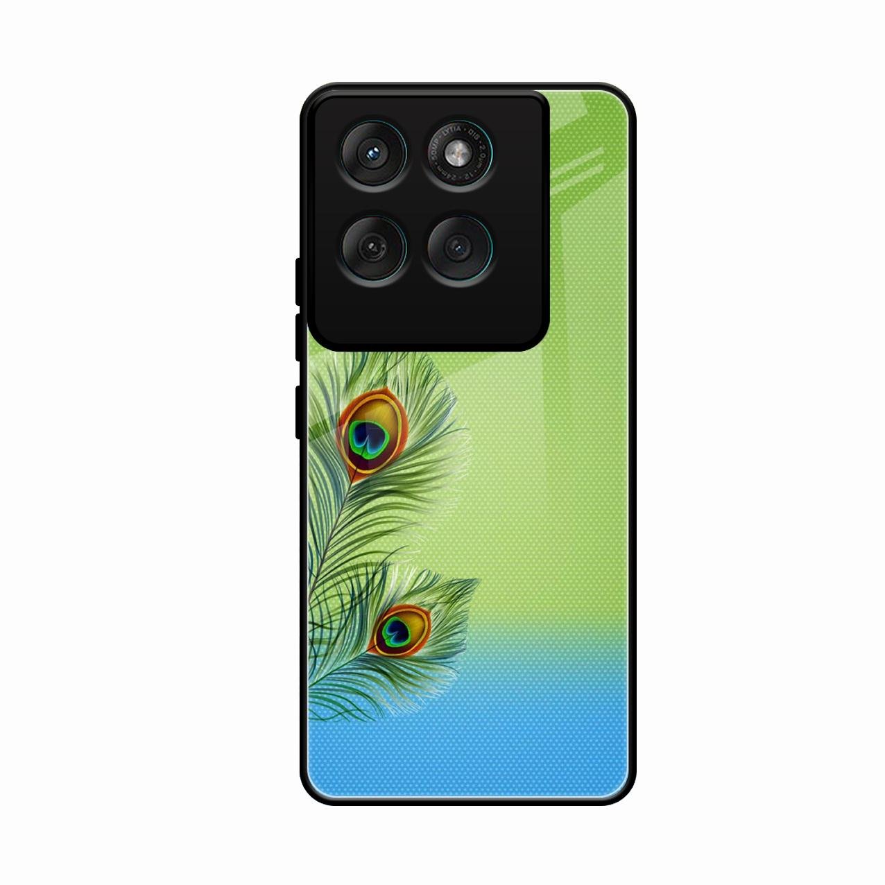Krishna Mor Pankh Aesthetic Phone Cover For Motorola Edge 60 Pro 5G
