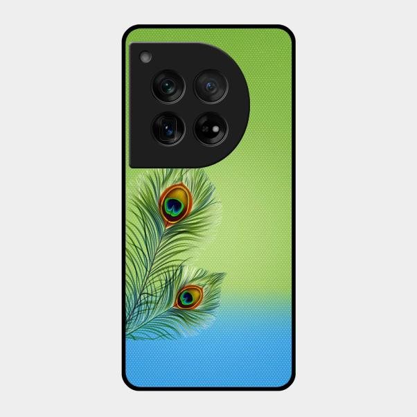 Krishna Mor Pankh Aesthetic Phone Cover For Oneplus 12 5G