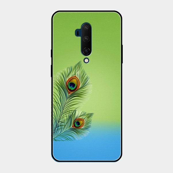 Krishna Mor Pankh Aesthetic Phone Cover For Oneplus 7T Pro