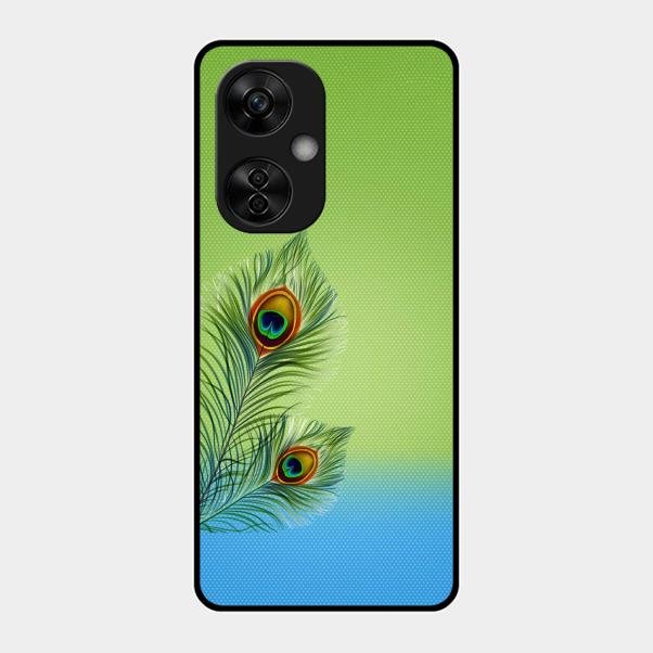 Krishna Mor Pankh Aesthetic Phone Cover For Oneplus Nord Ce 3 Lite 5G