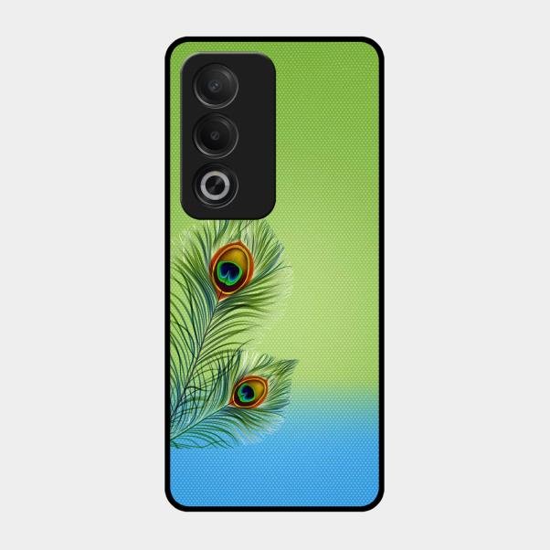 Krishna Mor Pankh Aesthetic Phone Cover For Oppo