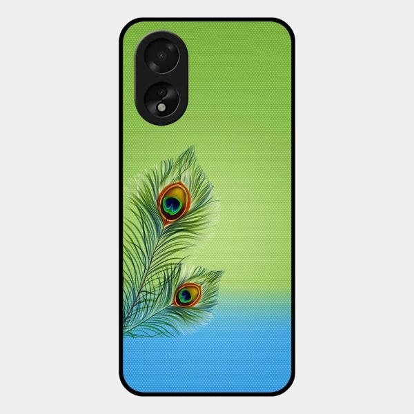 Krishna Mor Pankh Aesthetic Phone Cover For Oppo