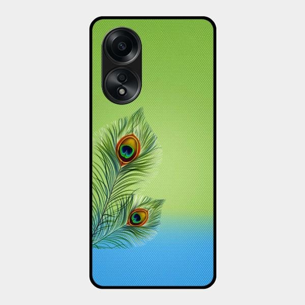 Krishna Mor Pankh Aesthetic Phone Cover For Oppo