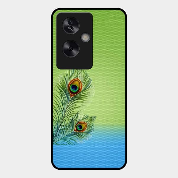 Krishna Mor Pankh Aesthetic Phone Cover For Oppo A79 5G