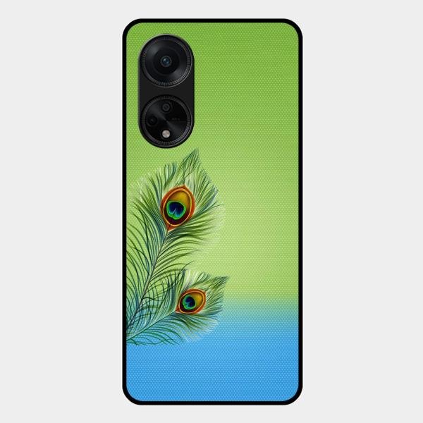 Krishna Mor Pankh Aesthetic Phone Cover For Oppo