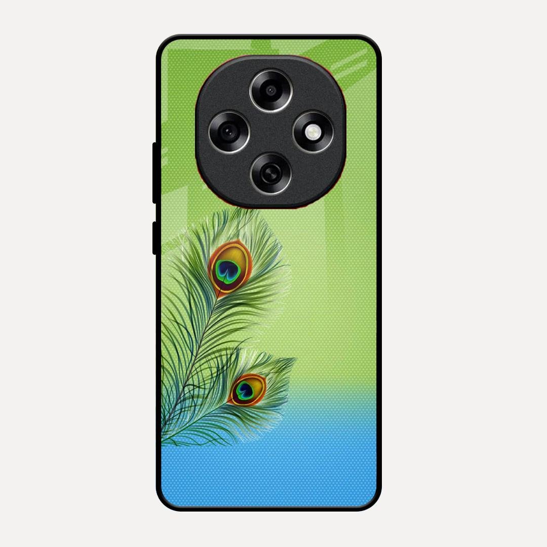 Krishna Mor Pankh Aesthetic Phone Cover For Oppo F31 Pro 5G