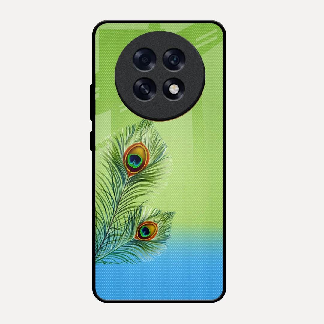 Krishna Mor Pankh Aesthetic Phone Cover For Oppo F31 Pro Plus 5G
