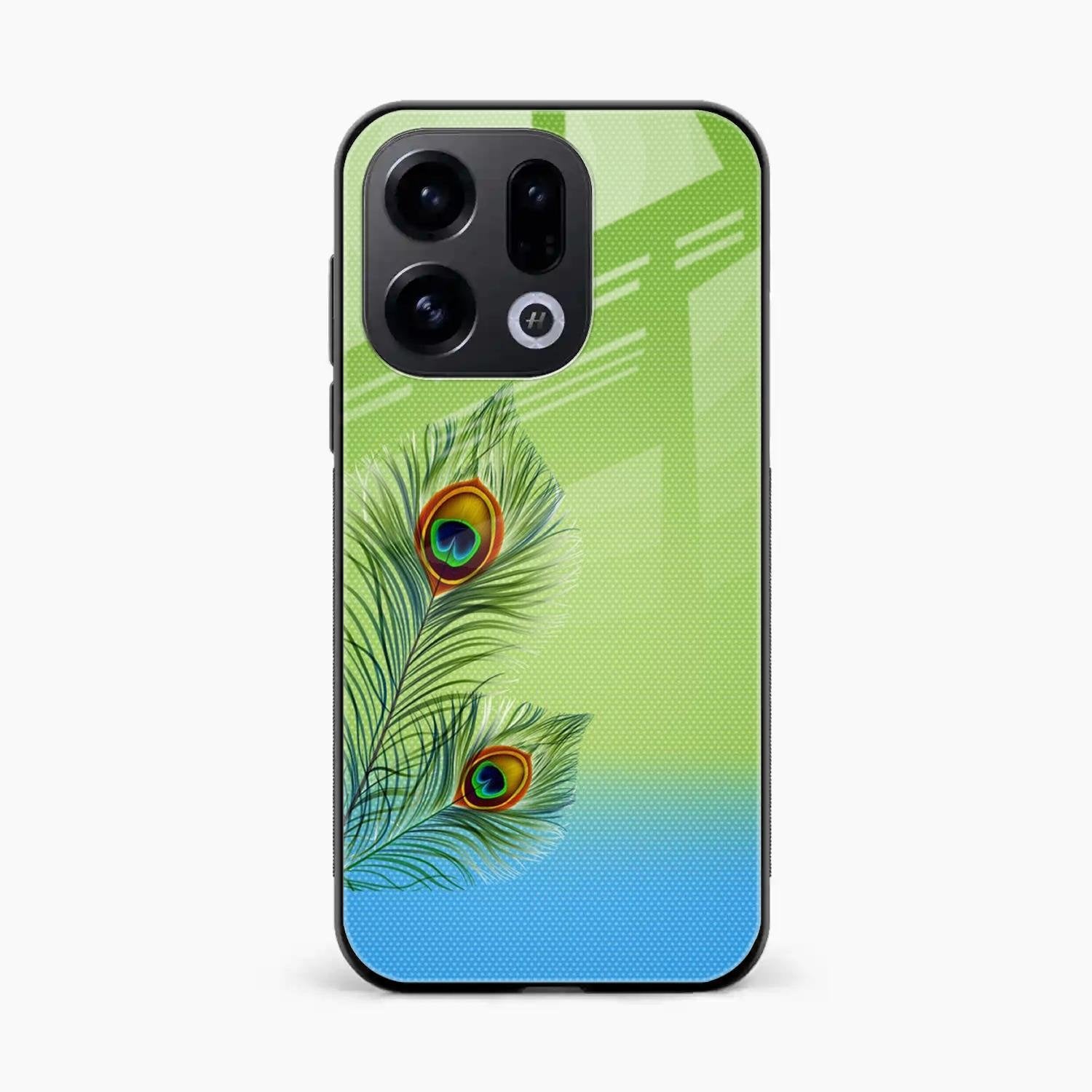 Krishna Mor Pankh Aesthetic Phone Cover For Oppo