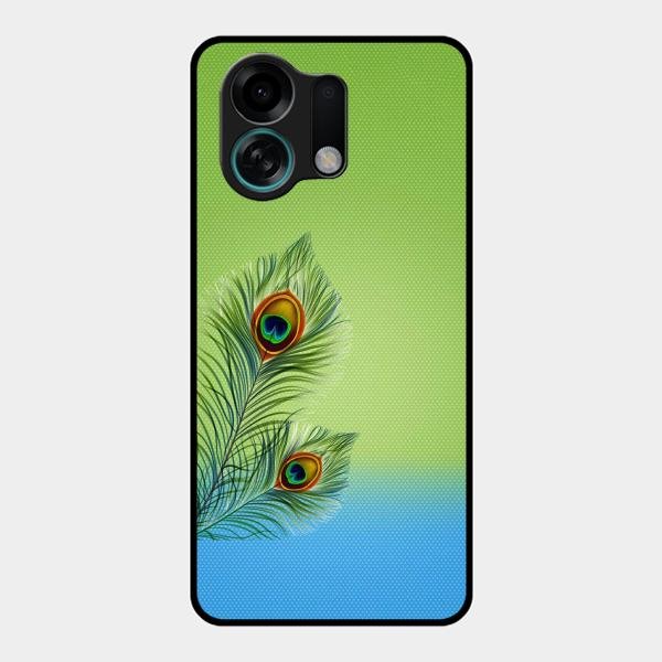 Krishna Mor Pankh Aesthetic Phone Cover For Oppo