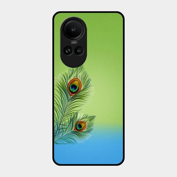 Krishna Mor Pankh Aesthetic Phone Cover For Oppo