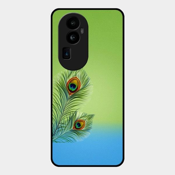 Krishna Mor Pankh Aesthetic Phone Cover For Oppo